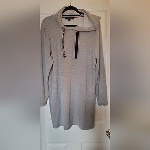 Tommy Hilfiger hooded dress light grey